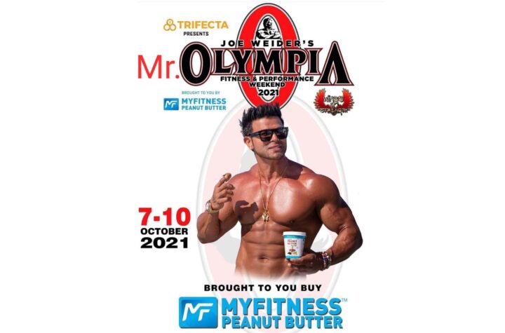 MyFitness Peanut Butter Associates with Mr. Olympia World Body Building Competition to Be Held In October 2021